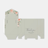 Groene, romantische roos krans bedankdoosjes (Uitgevouwen)