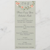 Groene, romantische roos krans menu (Voorkant)