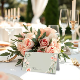 Groene, romantische rozen krans Opgevouwen Place C