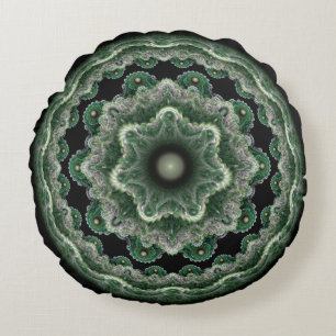 Groene ronde fractale kussen