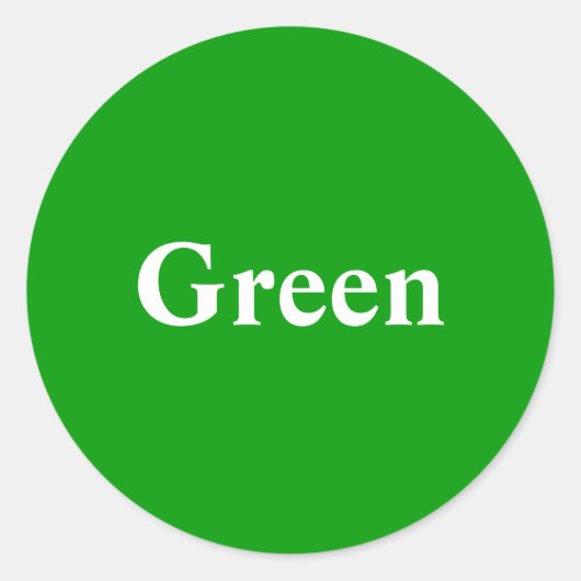 Groene ronde Sticker (Voorkant)