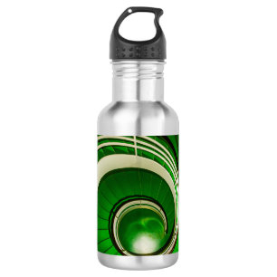 Groene ronde trap waterfles 