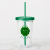 Groene Ronde Zakelijk Merk op Acryl Tumbler Acryl Drinkbeker (Voorkant)
