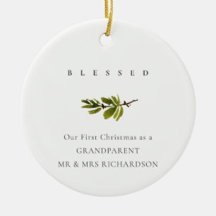 GROENE ROOD BERRIES MET VERBONDEN CHRISTMAS KERAMISCH ORNAMENT