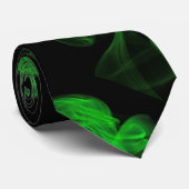 Groene Rook Stropdas (Opgerold)