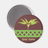 Groene rooster naam magneet (Voorkant / Achterkant)