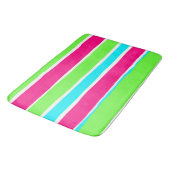 Groene roze blauwe strepen badmat (Gekanteld)