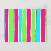 Groene roze blauwe strepen briefkaart (Voorkant)