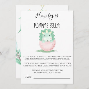 Groene roze dinosaurus hoe groot is de buik van ma