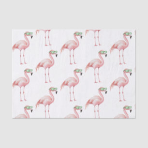 Groene Roze Flamingo Verjaardag Tissuepapier