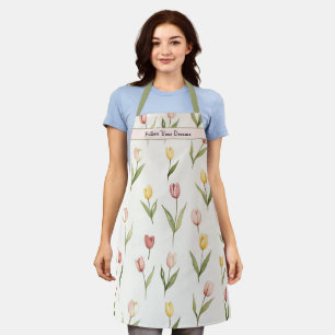 Groene Roze Gele Tulpen Narcissen Bloemen Dromen Schort