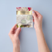 Groene roze glitter waterverf flyer (Hand)