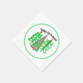 Groene roze kerstbomen servet (Hoek)