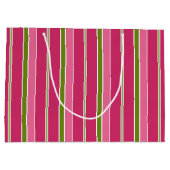 Groene roze kerststrip grote cadeautas (Achterkant)