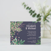 Groene Roze Moderne Trouw Uitnodiging Briefkaart (Staand voorkant)