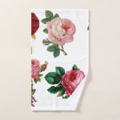 Groene roze rozen handdoek (Handdoek)