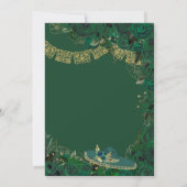 Groene Rozen Elegant Emerald Charro Quinceanera In Kaart (Achterkant)