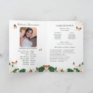 Groene Rozen Gold Tiara Butterfly Quinceanera Programma