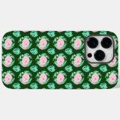 Groene  Rozen, monstera & doezelpatroon Case-Mate iPhone Case (Achterkant (horizontaal))