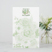 Groene Rozen voor 5,5 x 8,5-inch papier (Staand voorkant)