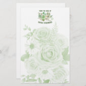 Groene Rozen voor 5,5 x 8,5-inch papier (Voorkant / Achterkant)