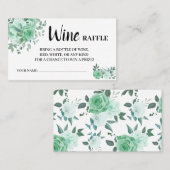 Groene Rozen Wijn Raffle Ticket Vrijgezellenfeest (Voorkant / Achterkant)