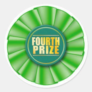 groene rozet vierde prijs sticker