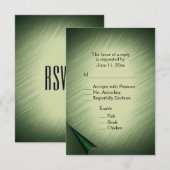 Groene RSVP-kaart weergeven met menu (Voorkant / Achterkant)