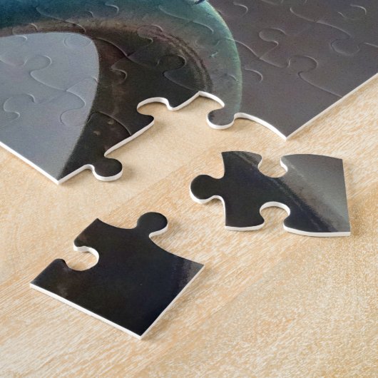 Groene Ruby kleine Hummingbird Legpuzzel (Zijkant)