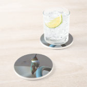 Groene Ruby kleine Hummingbird Zandsteen Onderzetter (Zijkant)