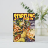 Groene ruimte-octopus briefkaart (Staand voorkant)