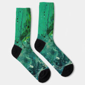Groene ruis Abstract Sokken (Rechts)