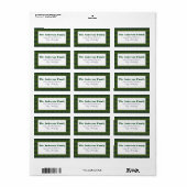 Groene ruit - adreslabel etiket (Full Sheet)