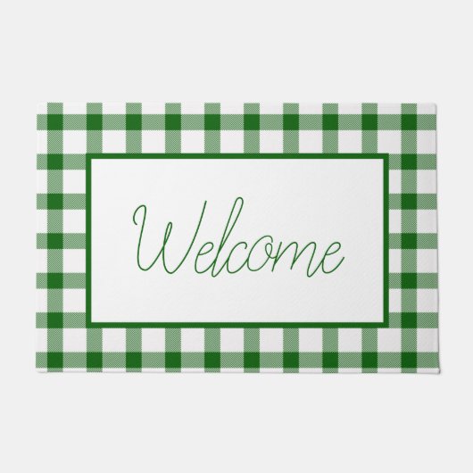 Groene ruit  deurmat (Voorkant)