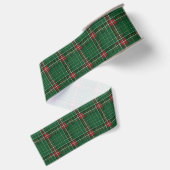 Groene ruit met rood en wit grosgrain lint (Achterkant)