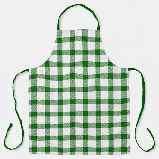 Groene ruit  schort (Voorkant)