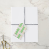 Groene ruit zomer cadeaulabel (Met Touw)
