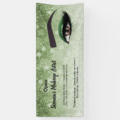 Groene ruit zweeft ogen | make-up kunstenaar spandoek (Verticaal)