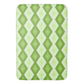 Groene ruitvormig patroon van Chartreuse Badmat (Voorkant Verticaal)