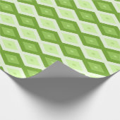 Groene ruitvormig patroon van Chartreuse Cadeaupapier (Hoek)