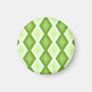 Groene ruitvormig patroon van Chartreuse Magneet