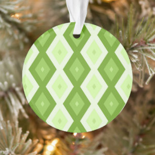 Groene ruitvormig patroon van Chartreuse Ornament