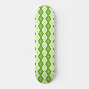 Groene ruitvormig patroon van Chartreuse Skateboard