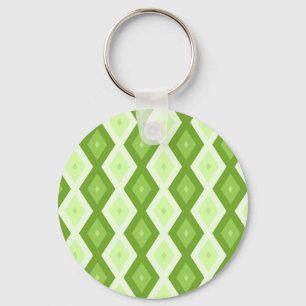 Groene ruitvormig patroon van Chartreuse Sleutelhanger