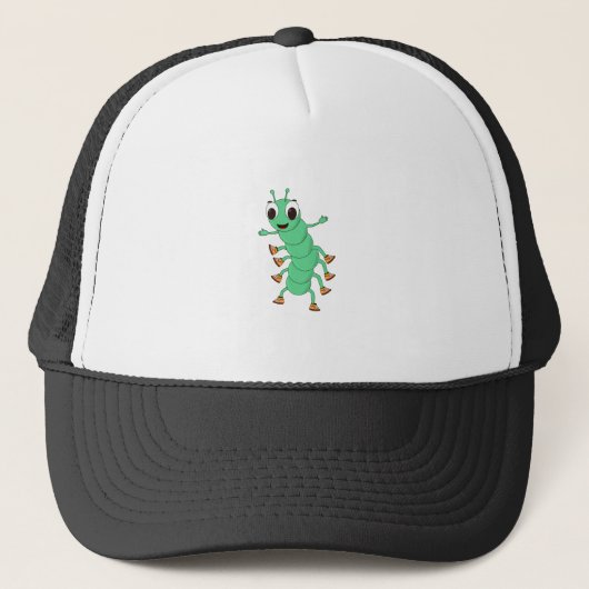 Groene Rups Trucker Pet (Voorkant)
