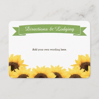 GROENE RUSTIC SUNFLOWER ENCLOSURE INSERT INFORMATIEKAARTJE