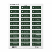 Groene Rustieke Boom Houtnerf Retouradreslabel Etiket (Full Sheet)