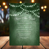 Groene Rustieke Boom String Lights Sla de datum Ka Save The Date