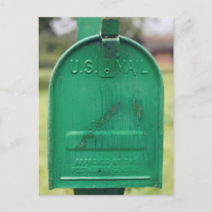 Groene Rustieke Brievenbus Portret Briefkaart