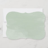 Groene rustieke bruiloft repetitie diner uitnodigi kaart (Achterkant)